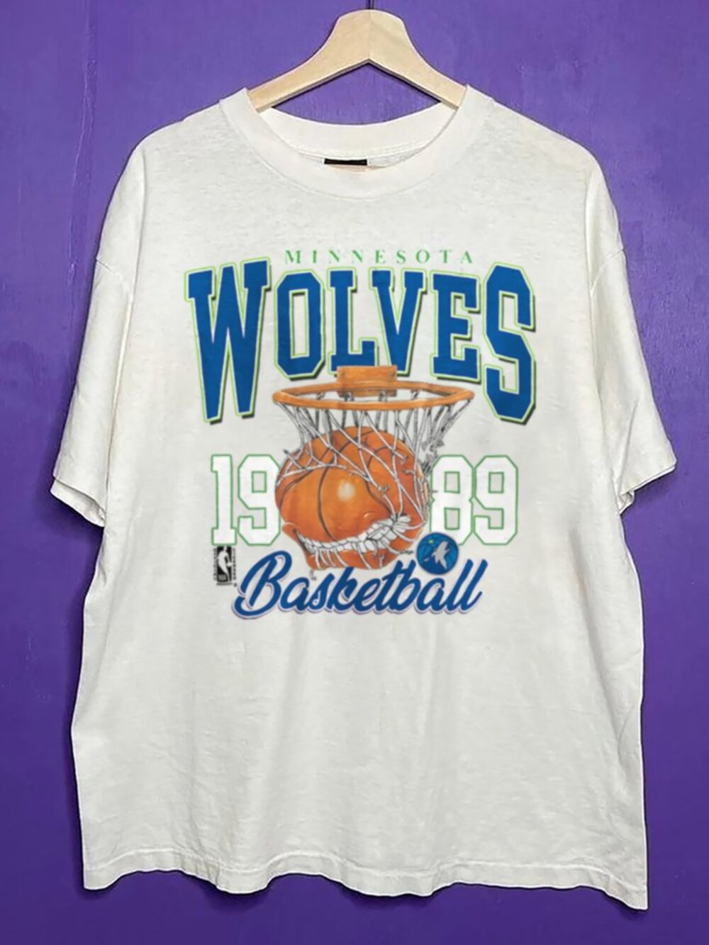 Vintage Minnesota Timberwolves Basketball Shirt, 90s Timberwolves NBA Shirt Tee